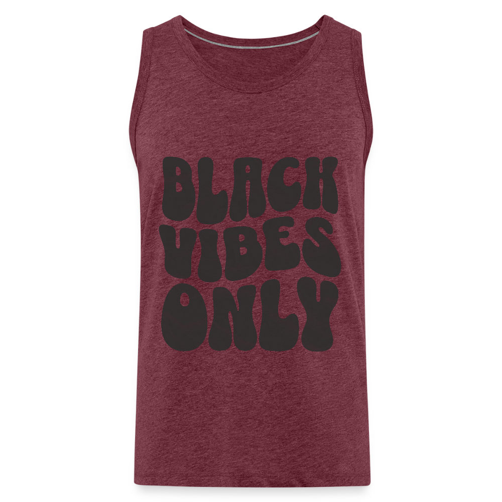 Black Vibes Only Black Edition Herren Premium Tank Top - Bordeauxrot meliert