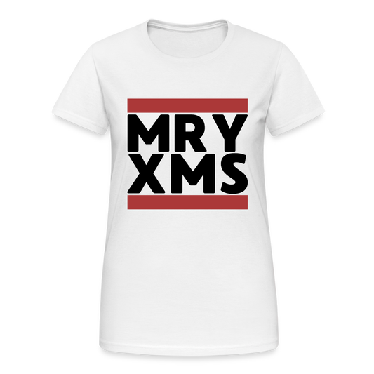 MRY XMS Merry Christmas Ugly Damen T-Shirt - Weiß