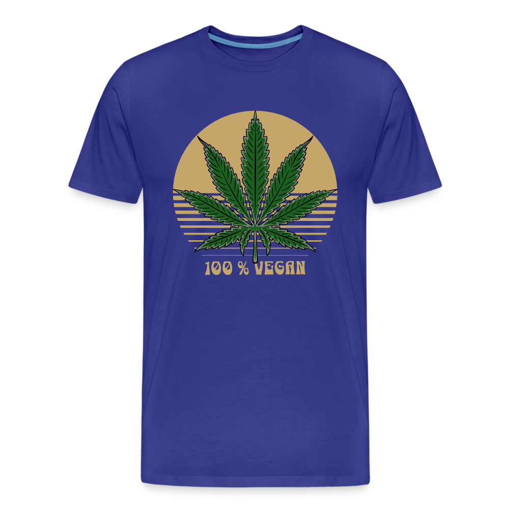 100 % Vegan Cannabis Premium Bio Herren T-Shirt - Königsblau