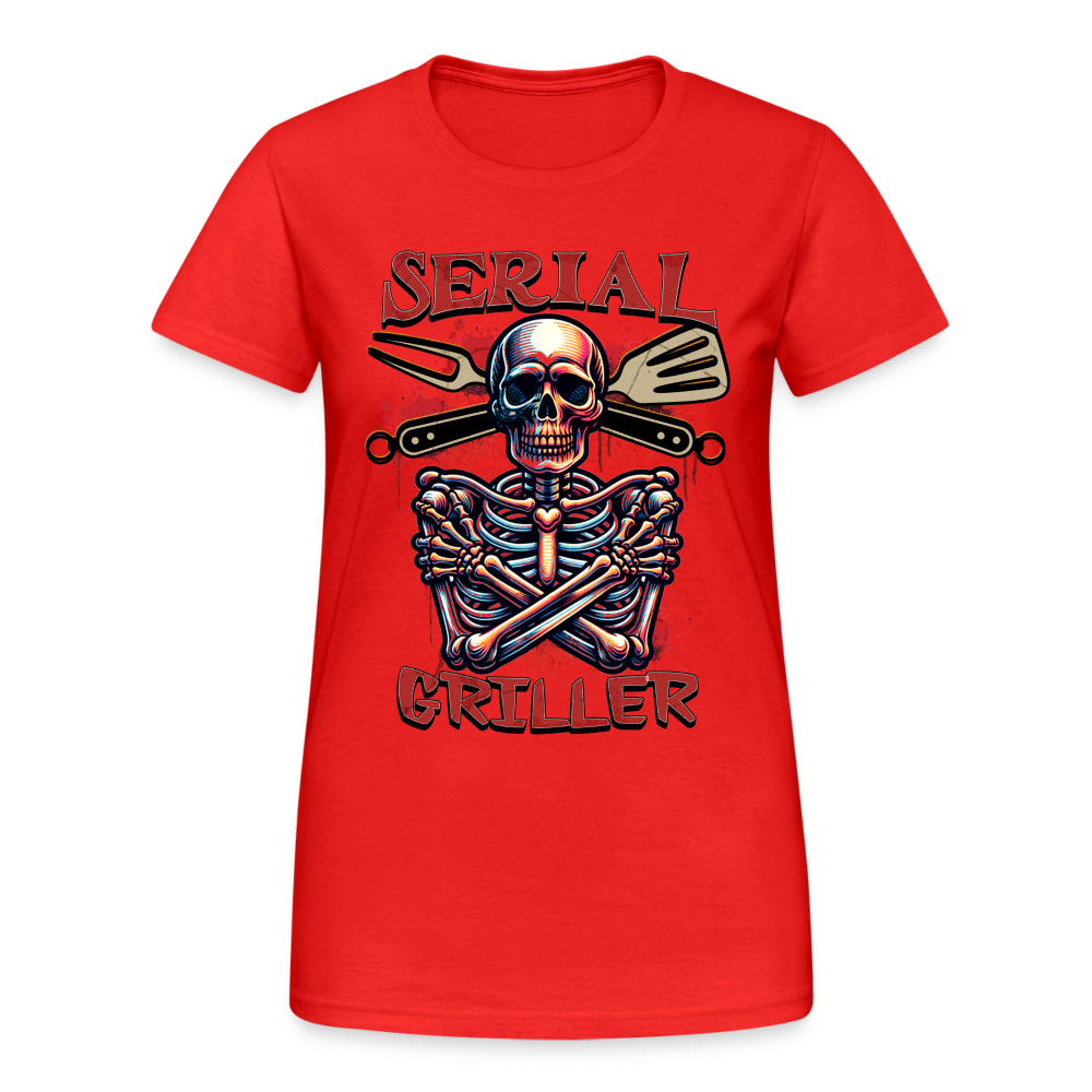 Serial Griller Skull Damen T-Shirt - Rot