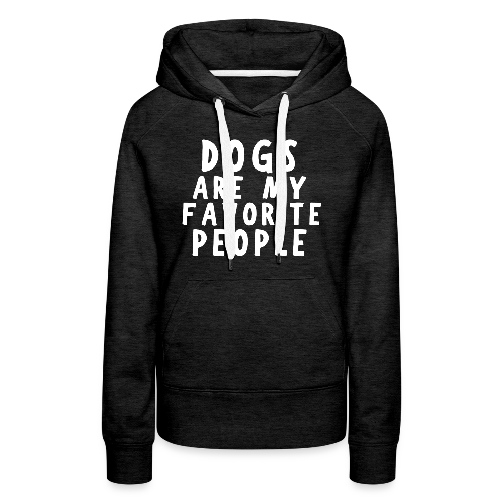 Dogs are my favorite People Damen Premium Hoodie - Anthrazit