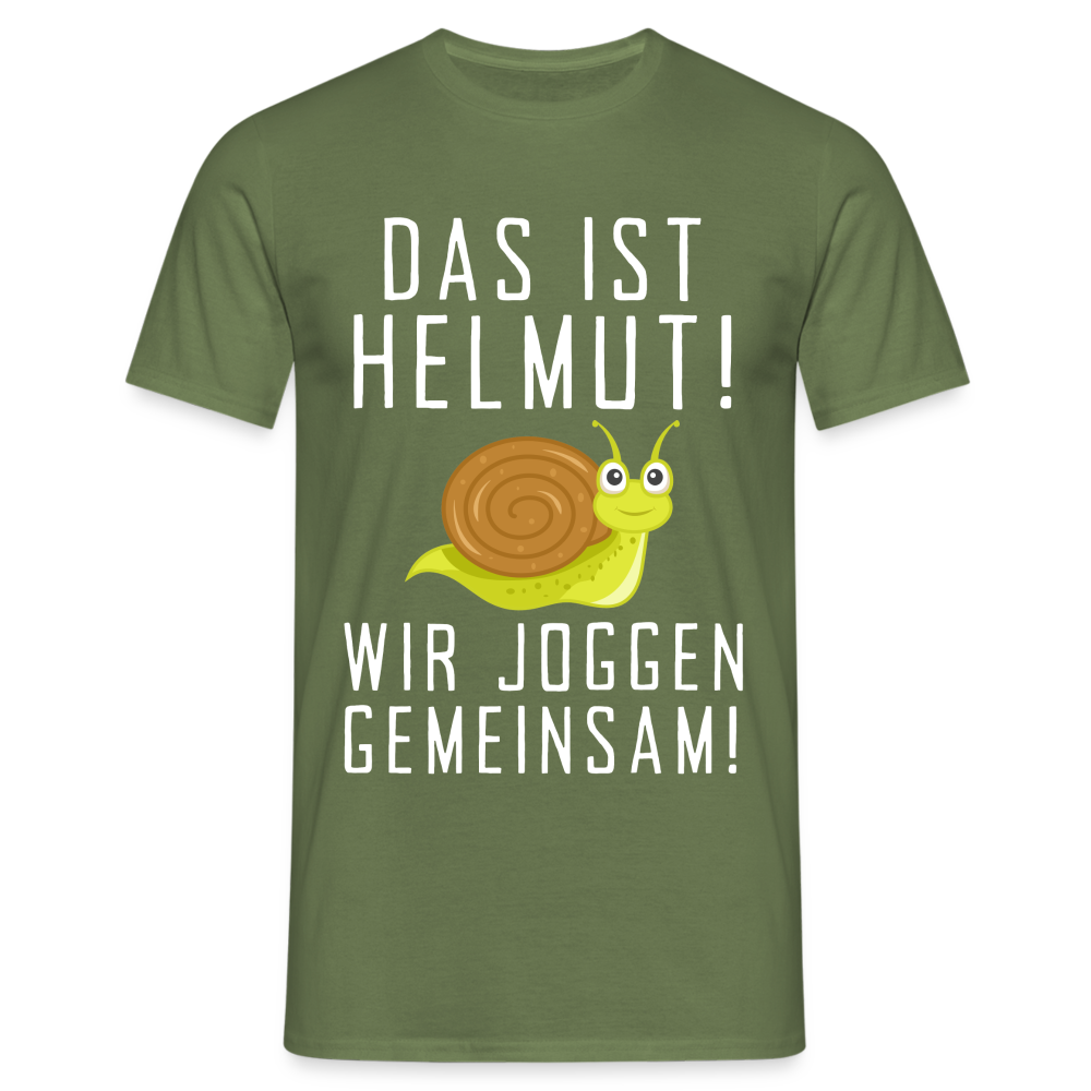 Das ist Helmut! Wir Joggen gemeinsam! Herren T-Shirt - Militärgrün