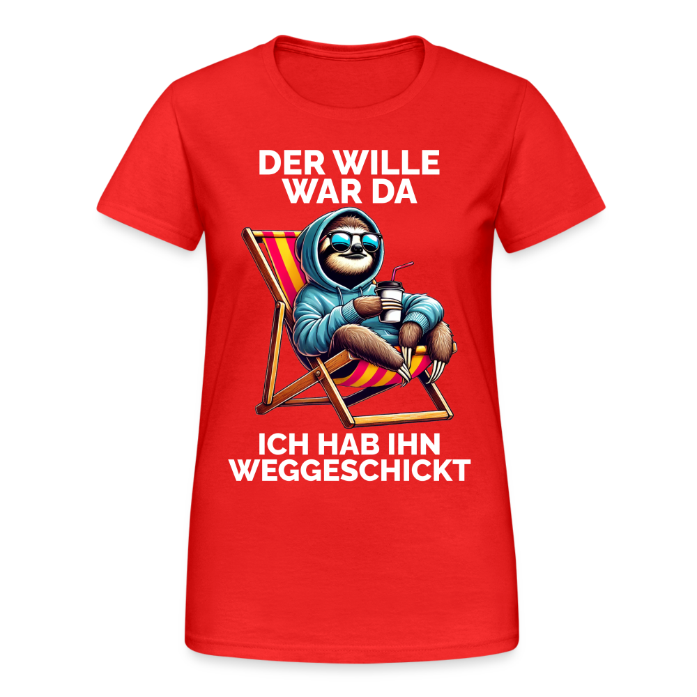 Der Wille war da ich hab ihn weggeschickt Damen T-Shirt - Rot