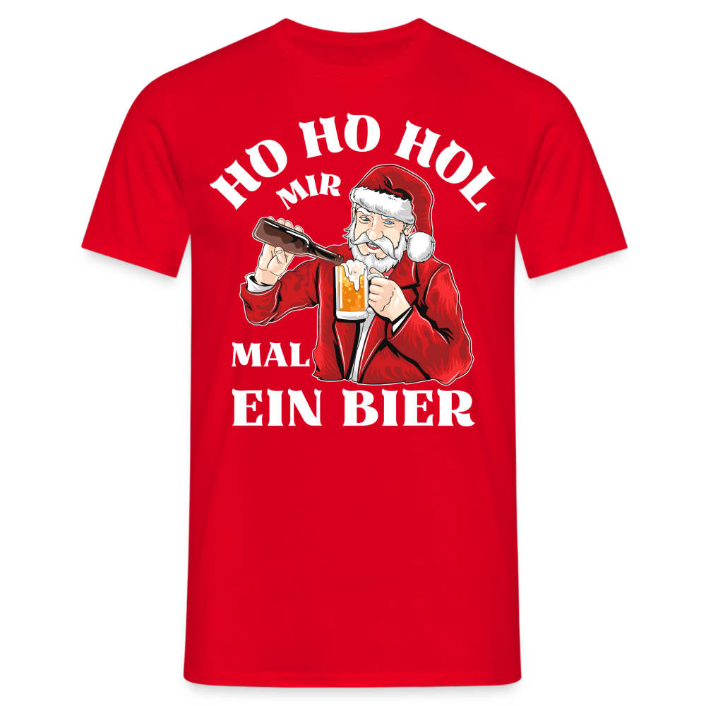 Ho Ho Hol mir mal ein Bier Herren T-Shirt - Rot