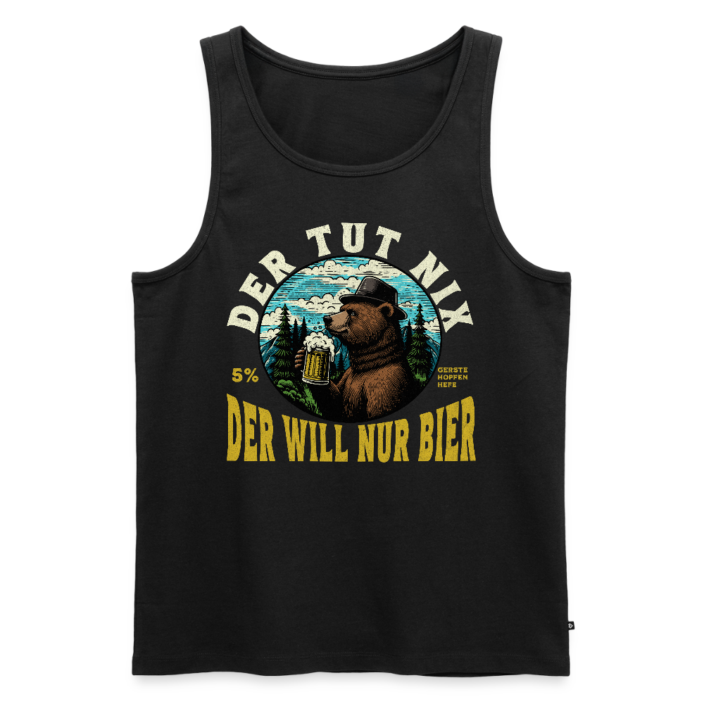 Der tut nix der will nur Bier Bär Herren Premium Tank Top - Schwarz