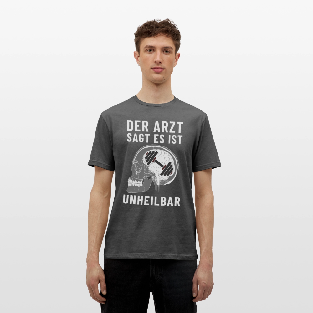 Der Arzt sagt es ist Unheilbar Röntgen Hirn Gym Herren T-Shirt - Anthrazit