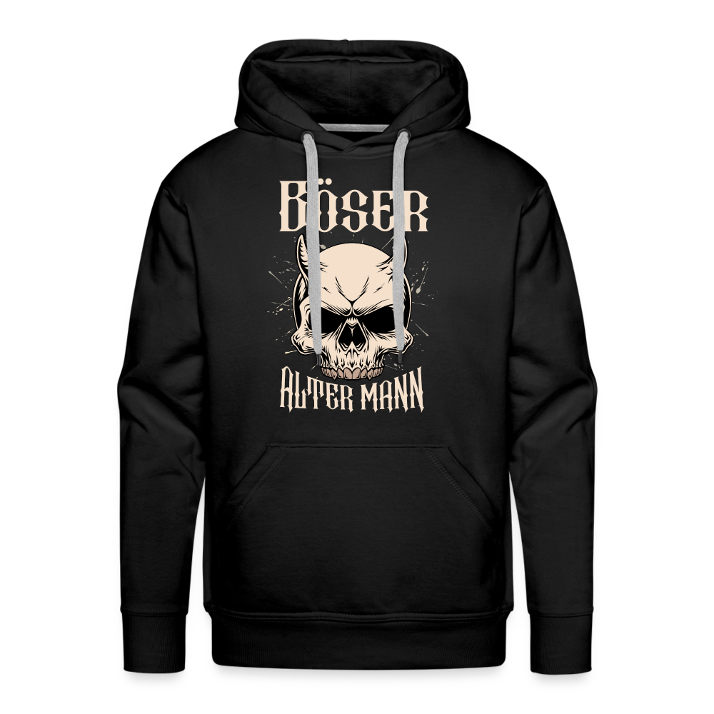 Böser alter Mann Skull Herren Premium Hoodie - Schwarz