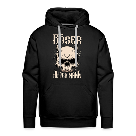 Böser alter Mann Skull Herren Premium Hoodie - Schwarz