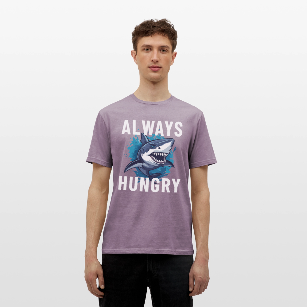 Always hungry shark Herren T-Shirt - Lilagrau 