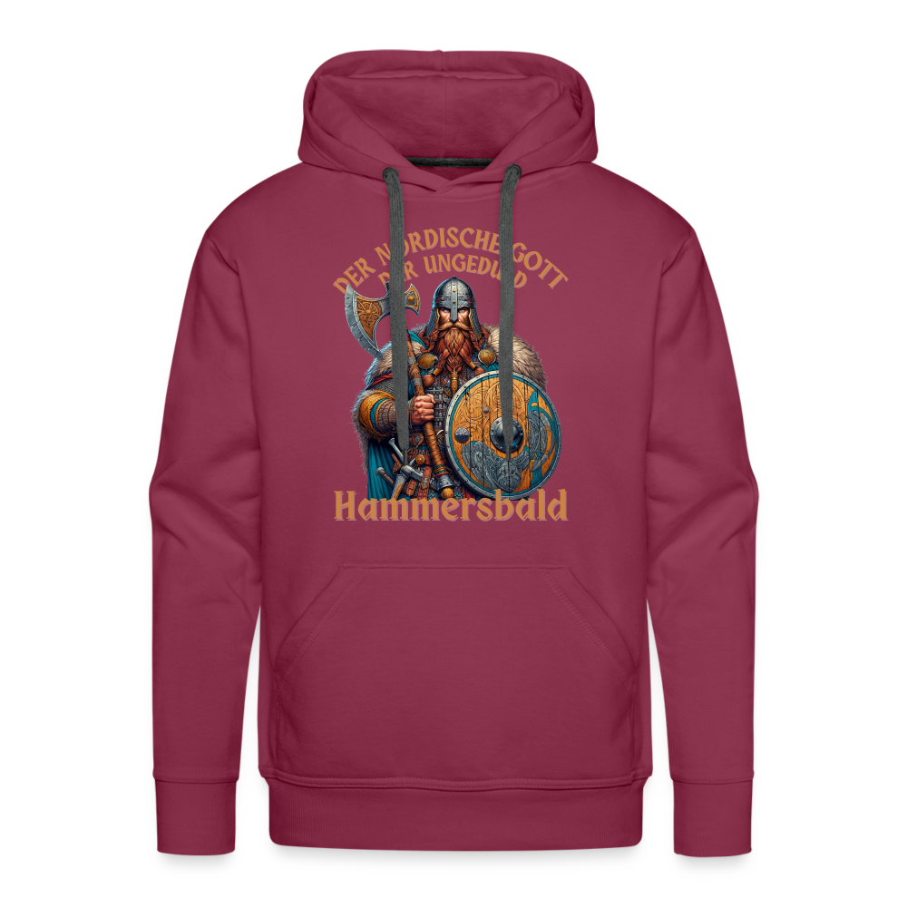 Der Nordische Gott der Ungeduld Hammersbald Herren Premium Hoodie - Bordeaux