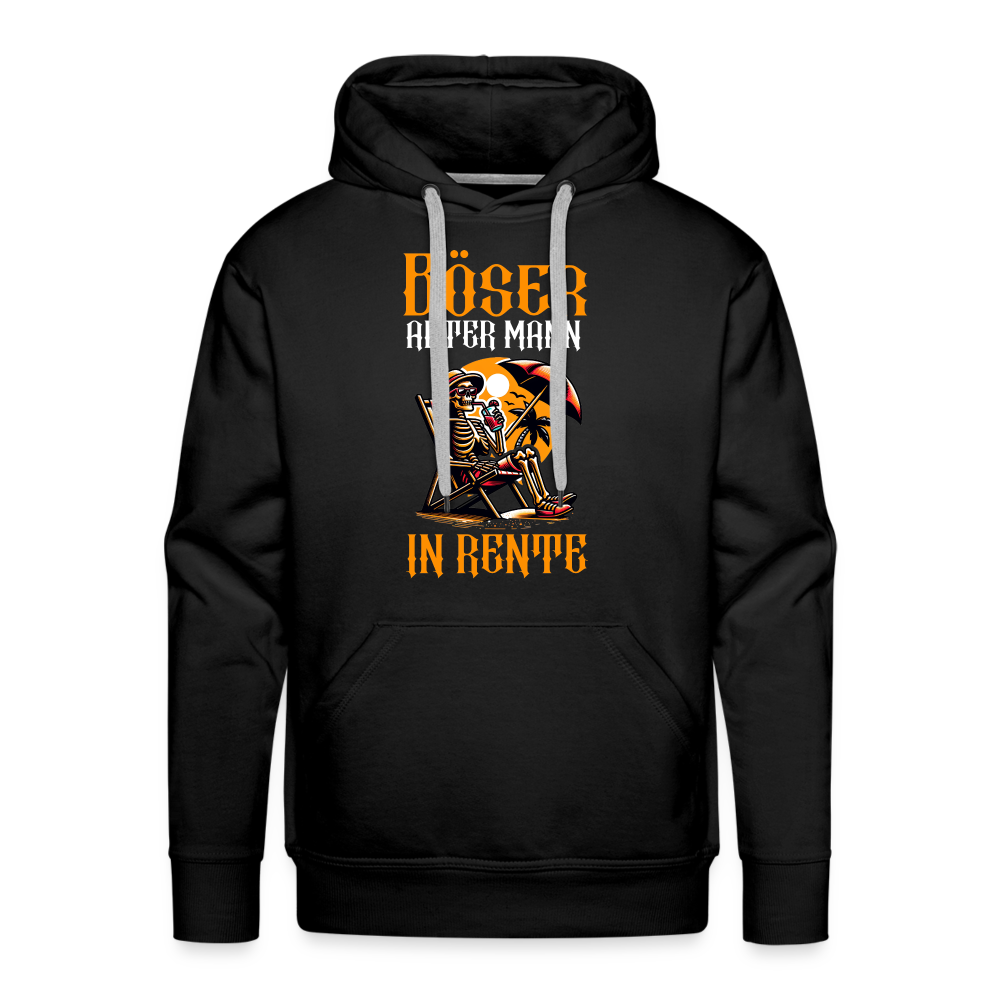 Böser alter Mann Skull in Rente Herren Premium Hoodie - Schwarz