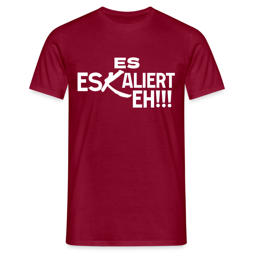 Es Eskaliert Eh Herren T-Shirt - Ziegelrot