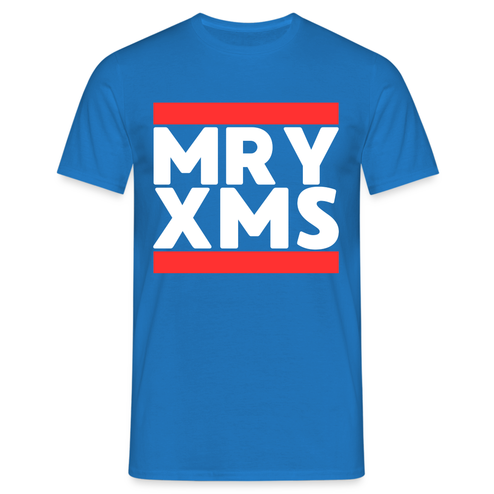 MRY XMS Merry Christmas Ugly Herren T-Shirt - Royalblau