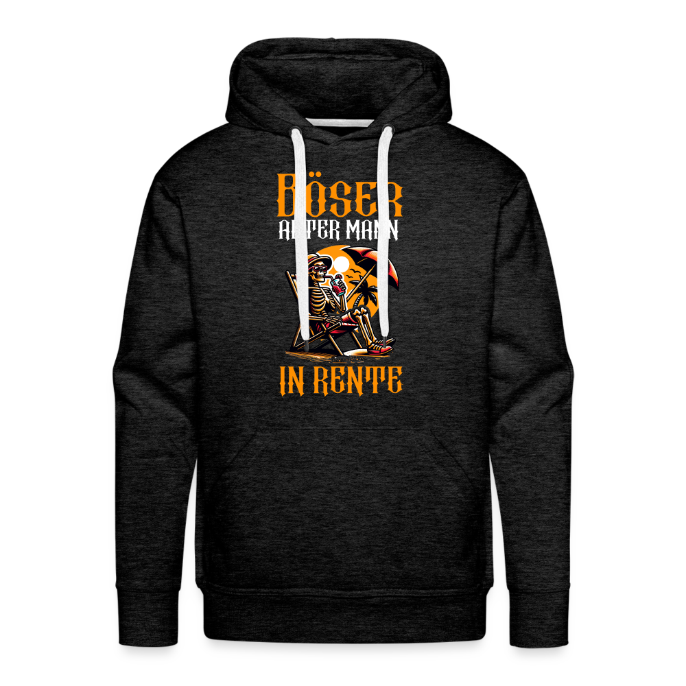 Böser alter Mann Skull in Rente Herren Premium Hoodie - Anthrazit