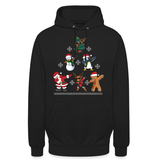 Dabbing-Weihnachtsbaum Unisex Hoodie - Schwarz