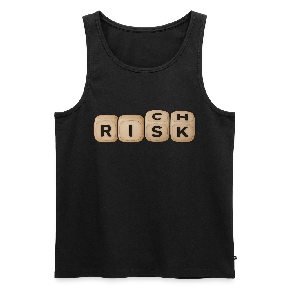 Risk Rich Würfel | Risiko für Reichtum Herren Premium Tank Top - Schwarz