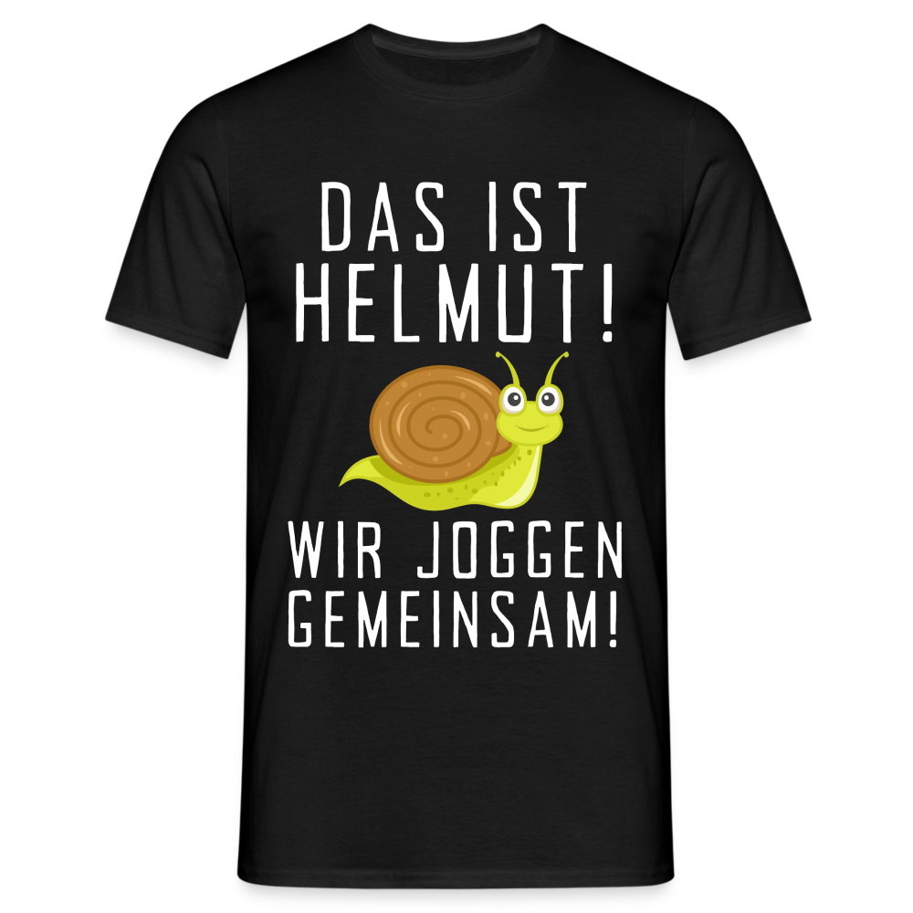 Das ist Helmut! Wir Joggen gemeinsam! Herren T-Shirt - Schwarz