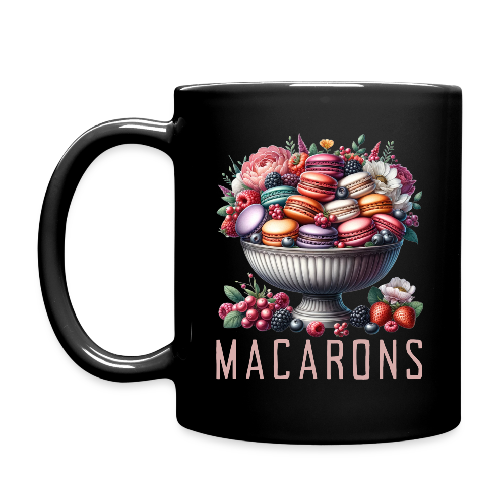 Macarons in einer Schale Tasse - Schwarz