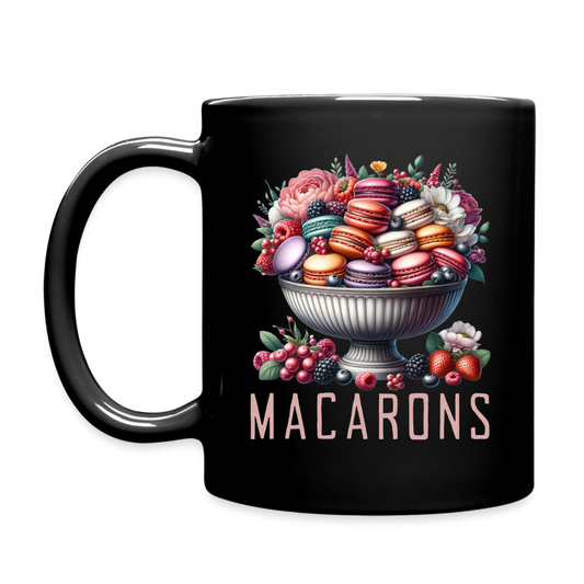 Macarons in einer Schale Tasse - Schwarz