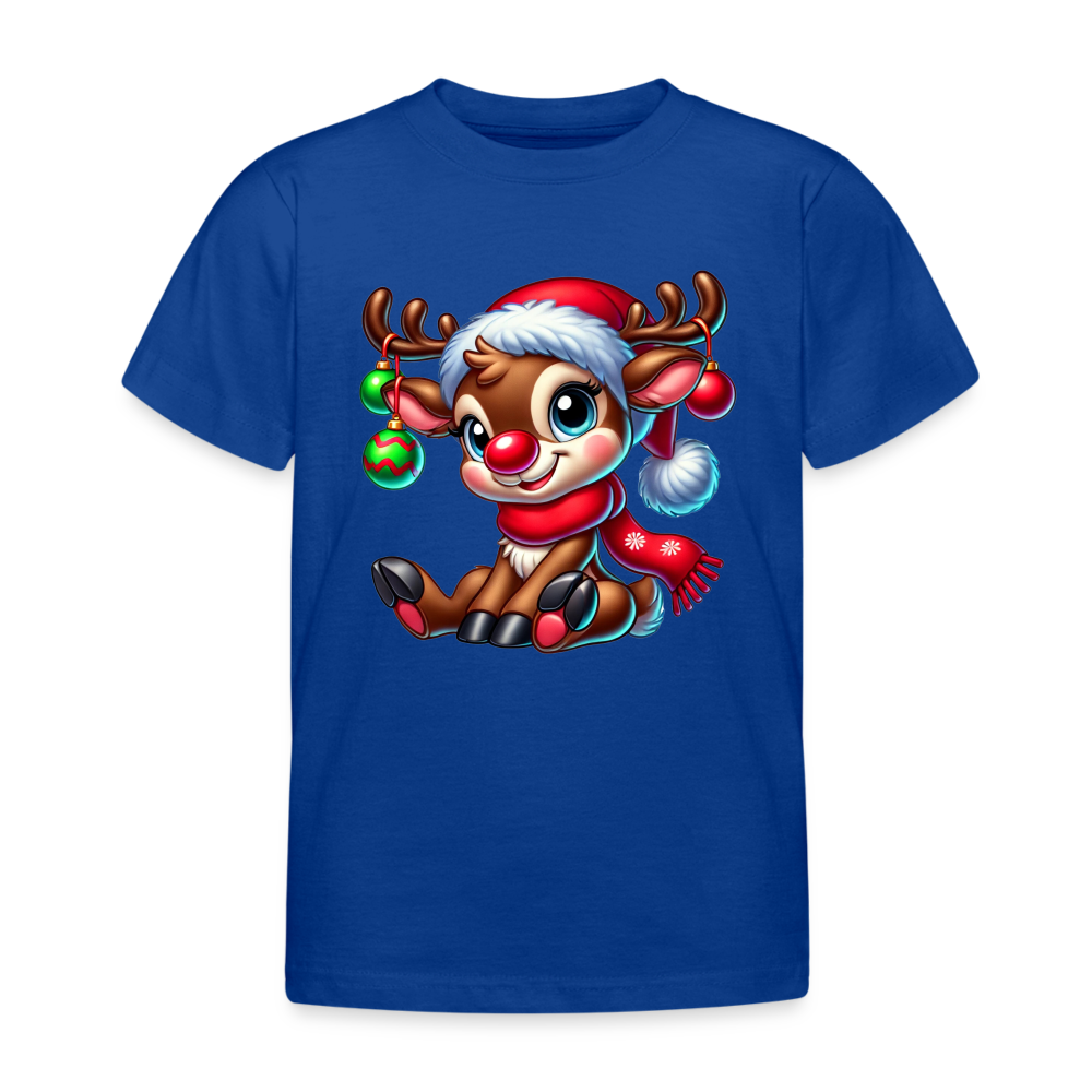 Weihnachts-Rentier Kinder T-Shirt - Royalblau