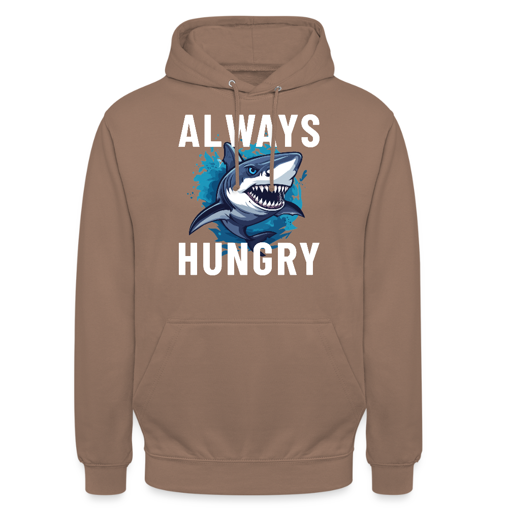 Always hungry shark Unisex Hoodie - Mokka