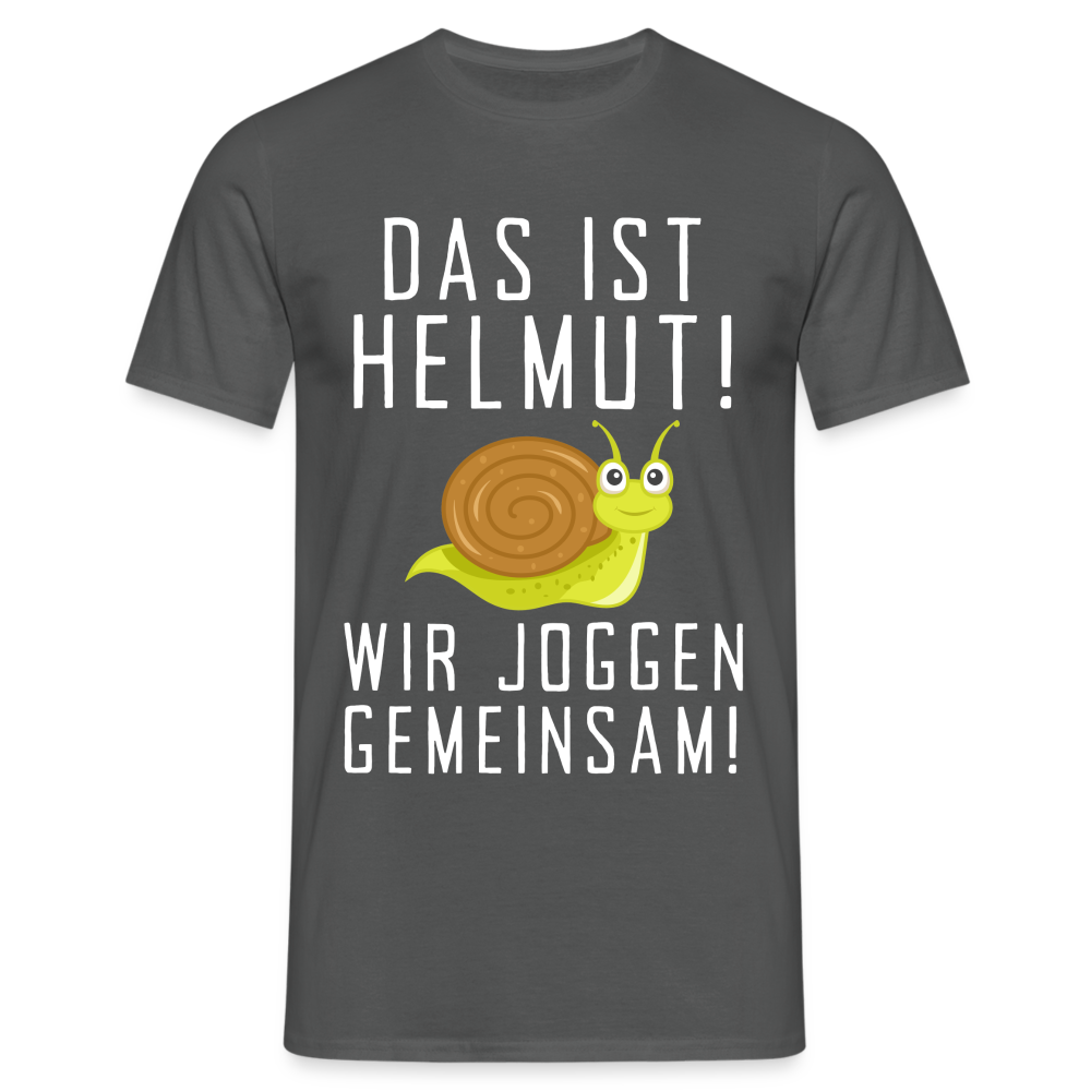 Das ist Helmut! Wir Joggen gemeinsam! Herren T-Shirt - Anthrazit