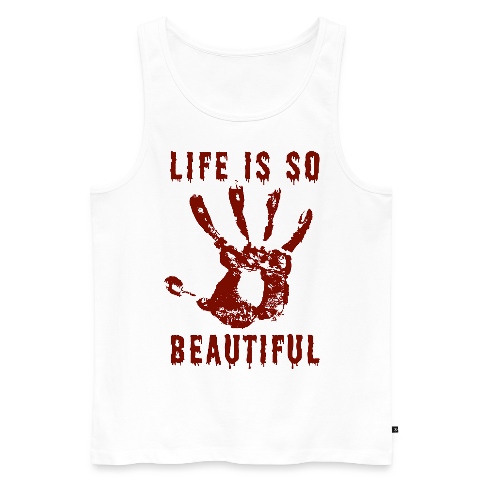Life is so Beautiful Herren Premium Tank Top - Weiß