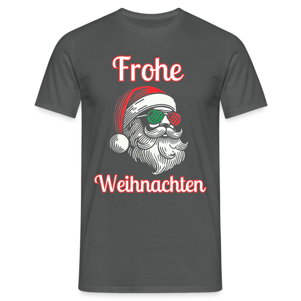 Frohe Weihnachten Sunny Santa Herren Shirt - Anthrazit