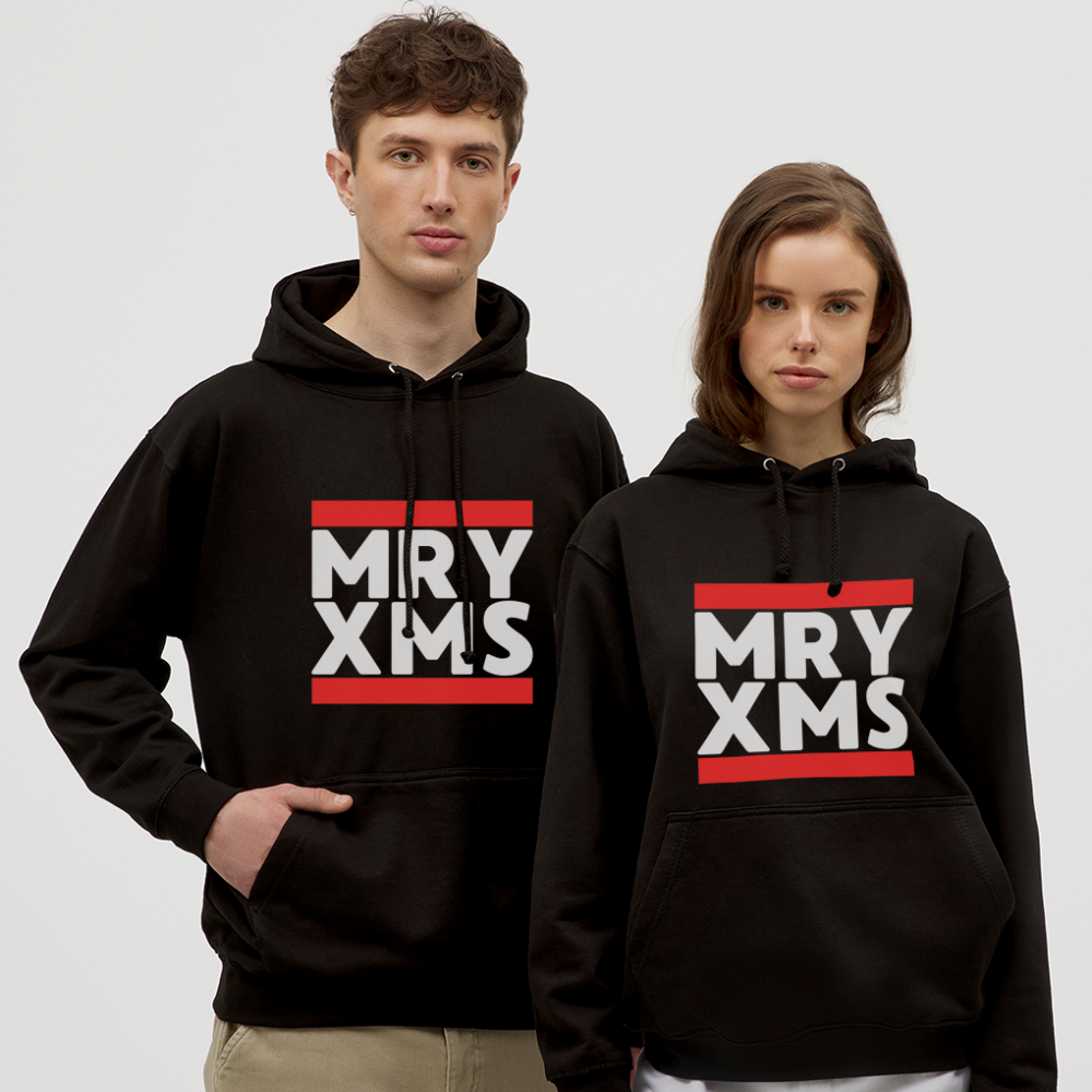 MRY XMS Merry Christmas Ugly Unisex Hoodie - Schwarz