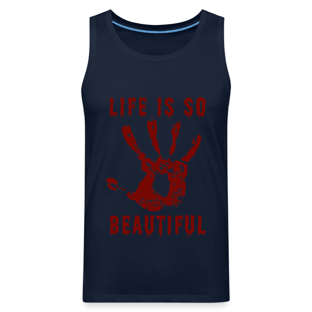 Life is so Beautiful Herren Premium Tank Top - Navy