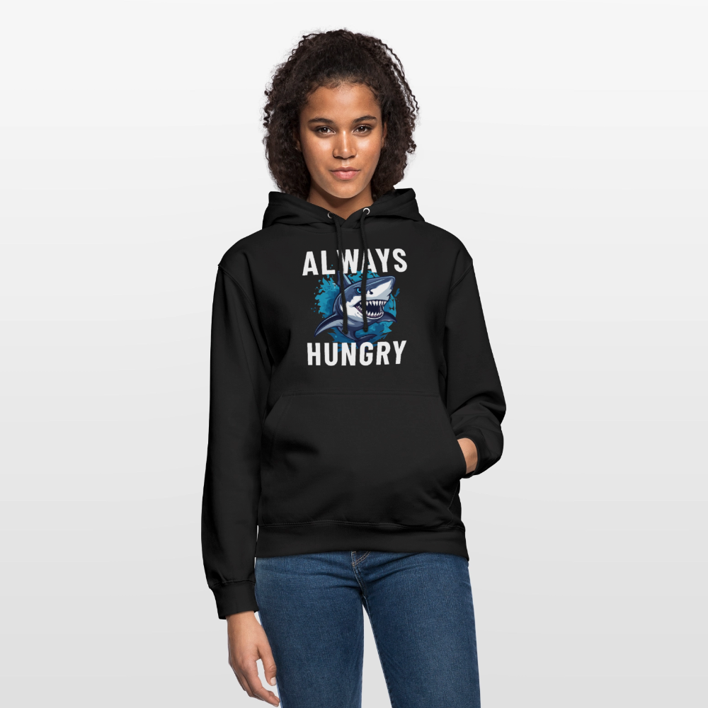 Always hungry shark Unisex Hoodie - Schwarz