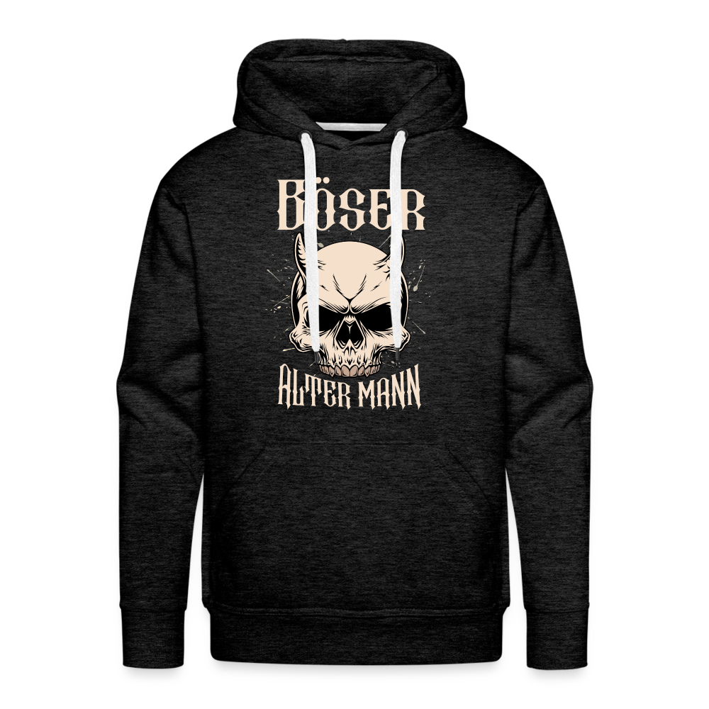 Böser alter Mann Skull Herren Premium Hoodie - Anthrazit