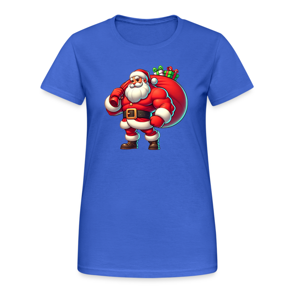 Weihnachtsmann Muskel Mann Damen T-Shirt - Königsblau