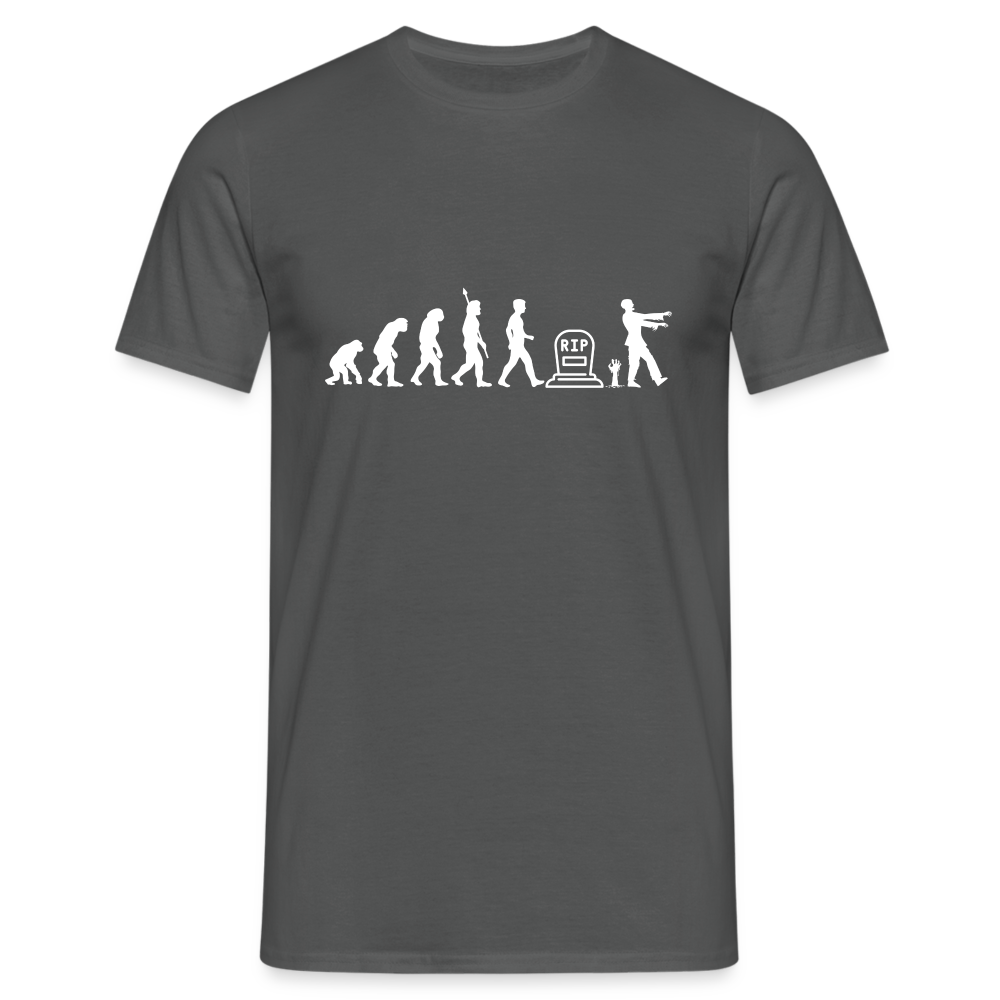 Zombie Evolution RIP Zombi Herren T-Shirt - Anthrazit