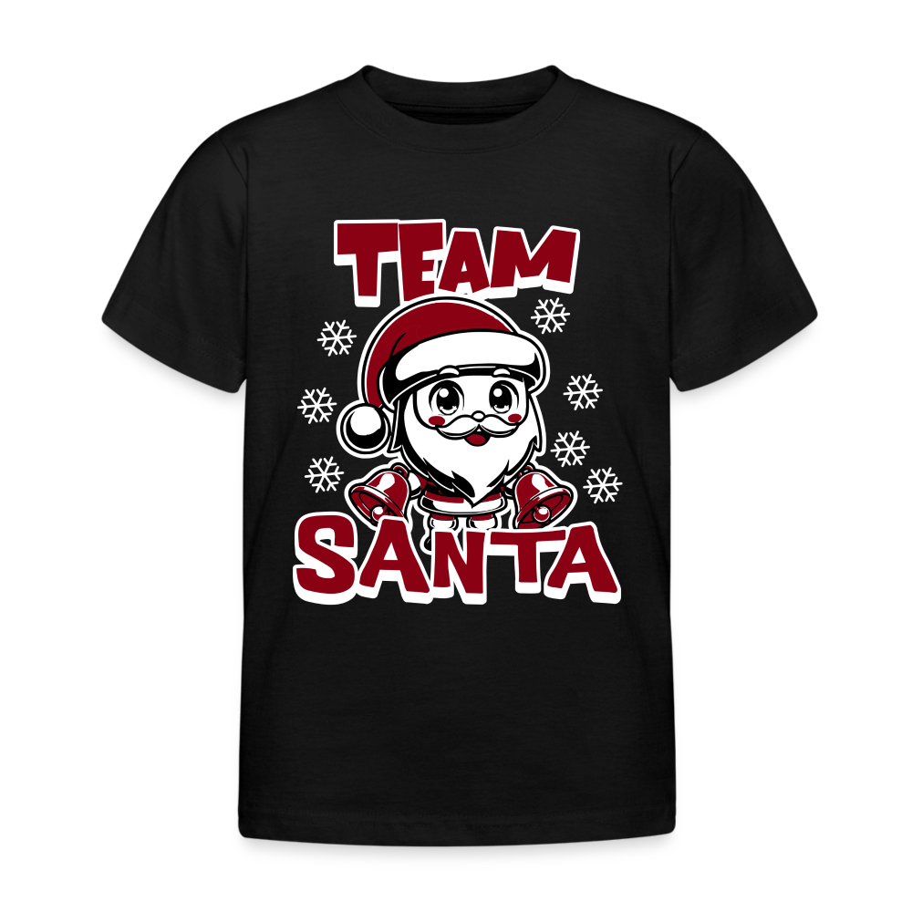 Team Santa Kinder T-Shirt - Schwarz