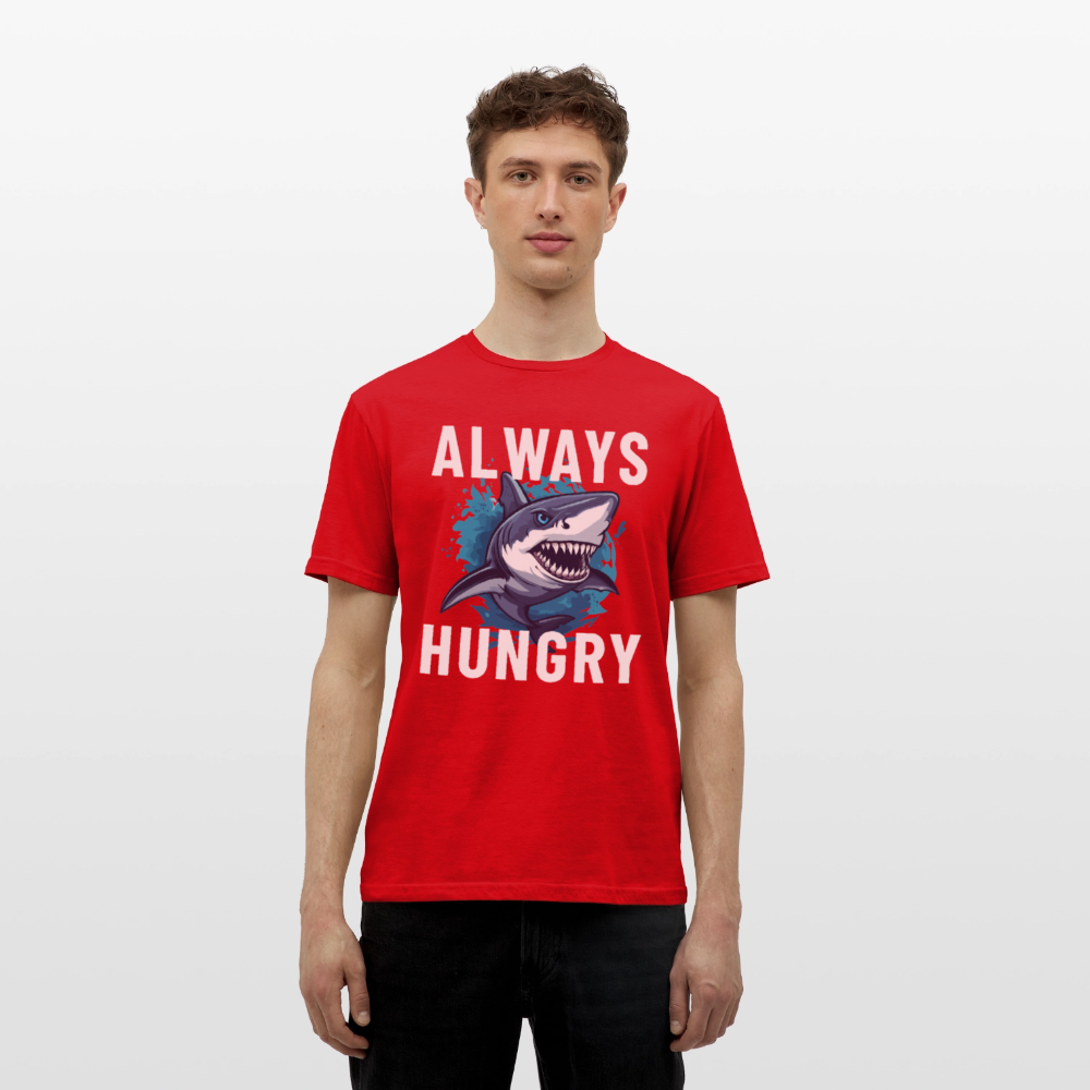 Always hungry shark Herren T-Shirt - Rot
