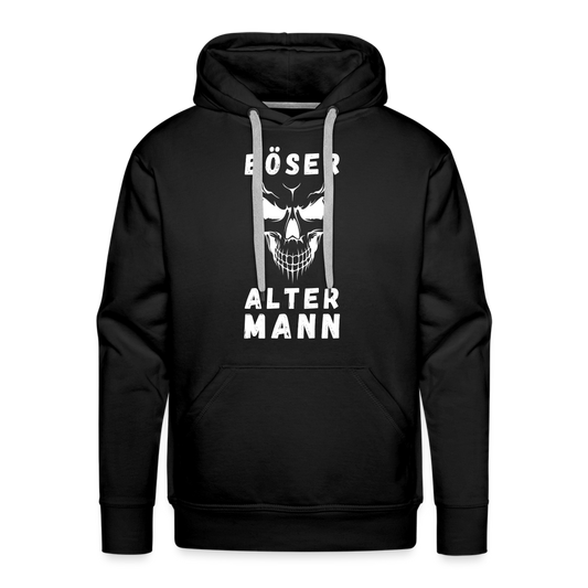 Böser alter Mann Herren Premium Hoodie - Schwarz