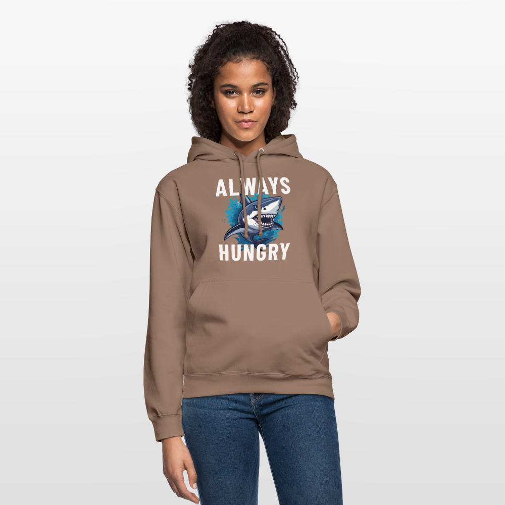 Always hungry shark Unisex Hoodie - Mokka