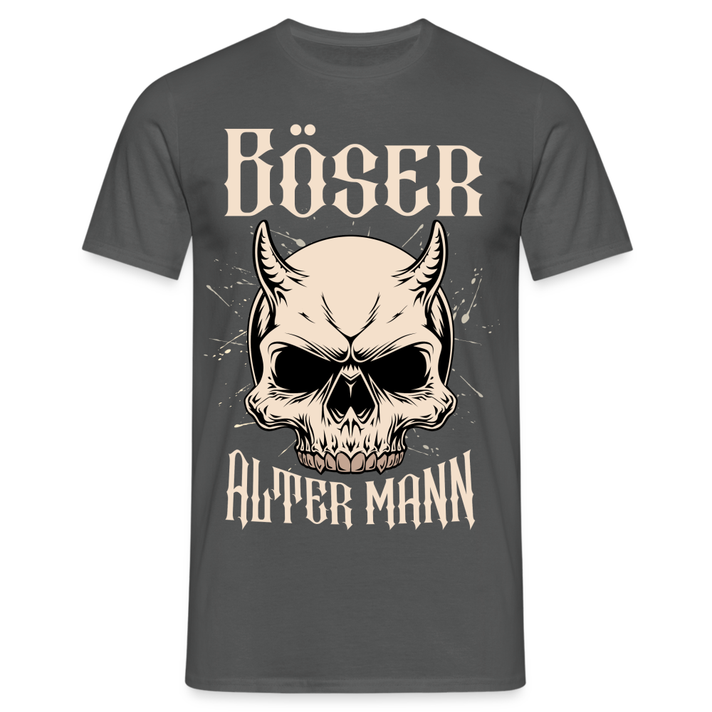 Böser alter Mann Skull Herren T-Shirt - Anthrazit