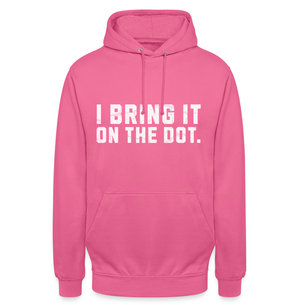 Bring It On The Dot. Lustiges Denglish Unisex Hoodie - Pink