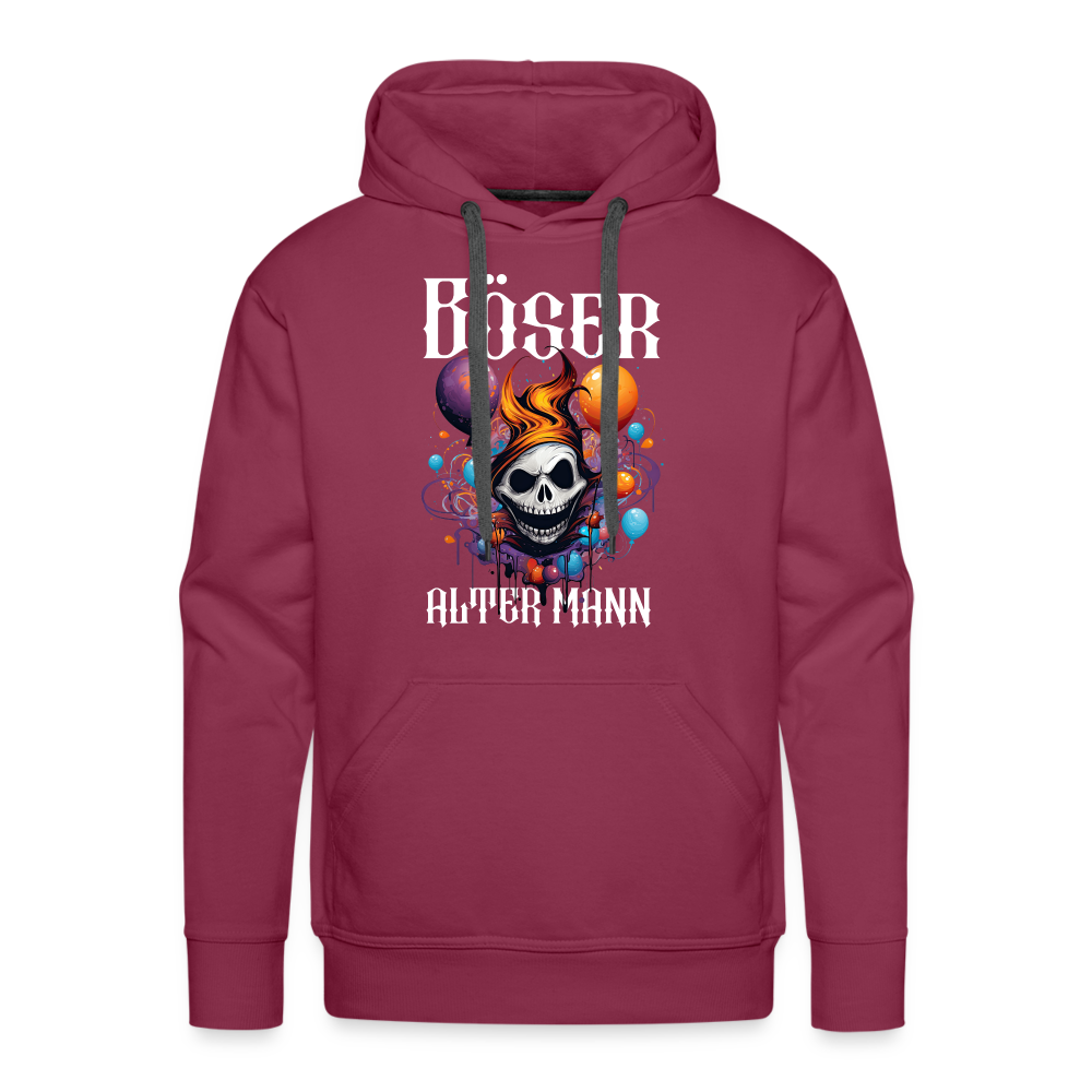 Böser alter Mann Skull Herren Premium Hoodie - Bordeaux