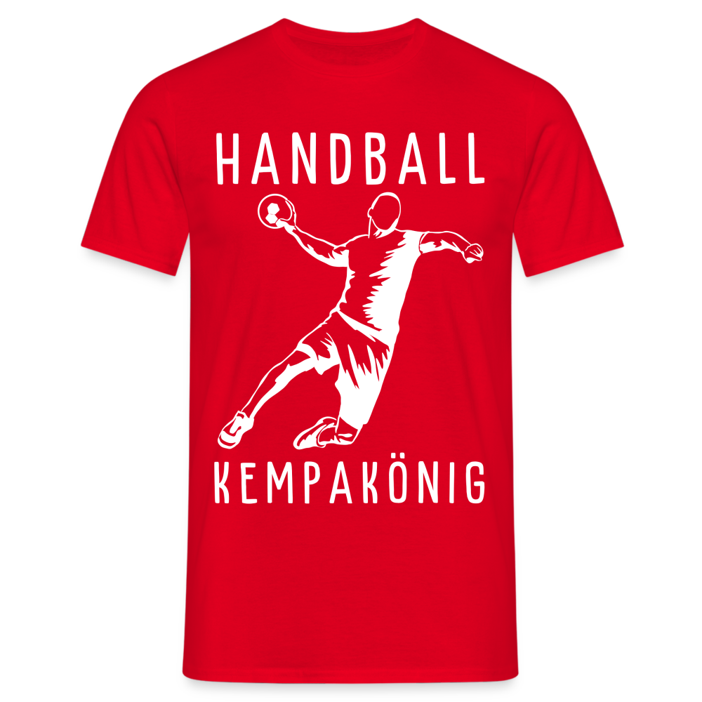 Handball Kempakönig Handballer Spruch Herren T-Shirt - Rot