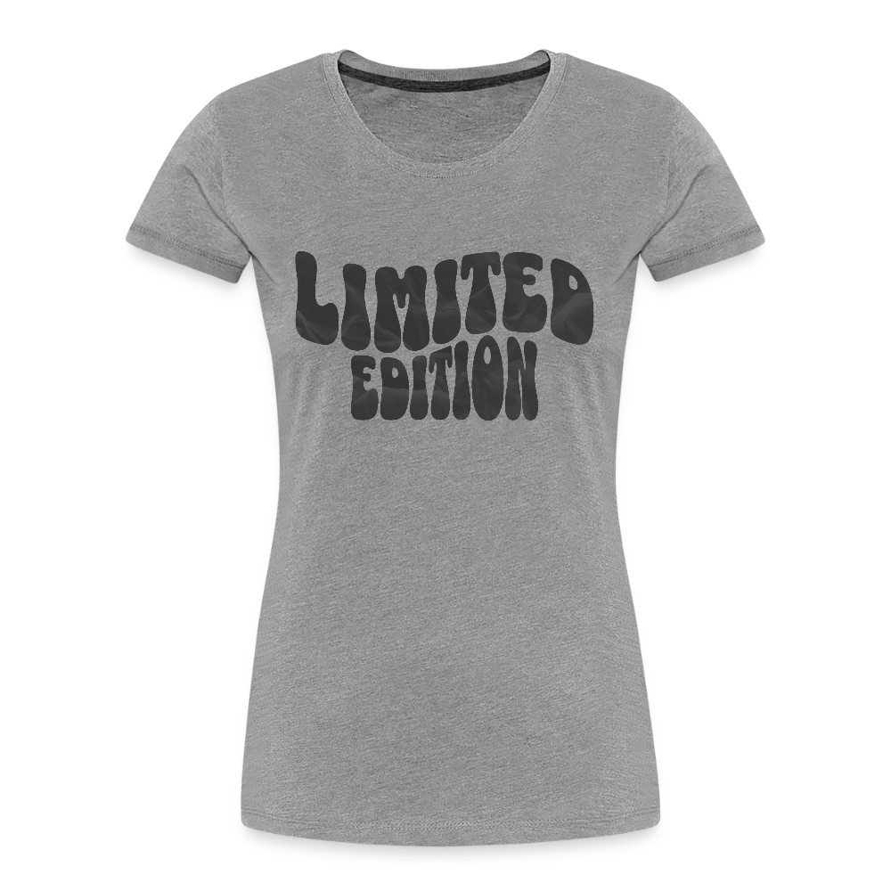 Limited Edition Black Edition Damen Premium Bio T-Shirt - Grau meliert