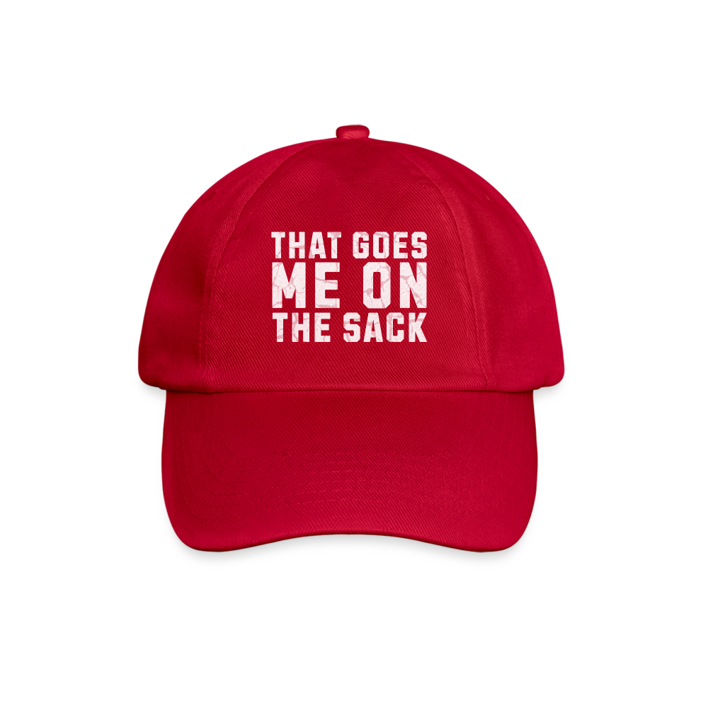 That Goes Me on the Sack Denglish Cap - klassisch Rot