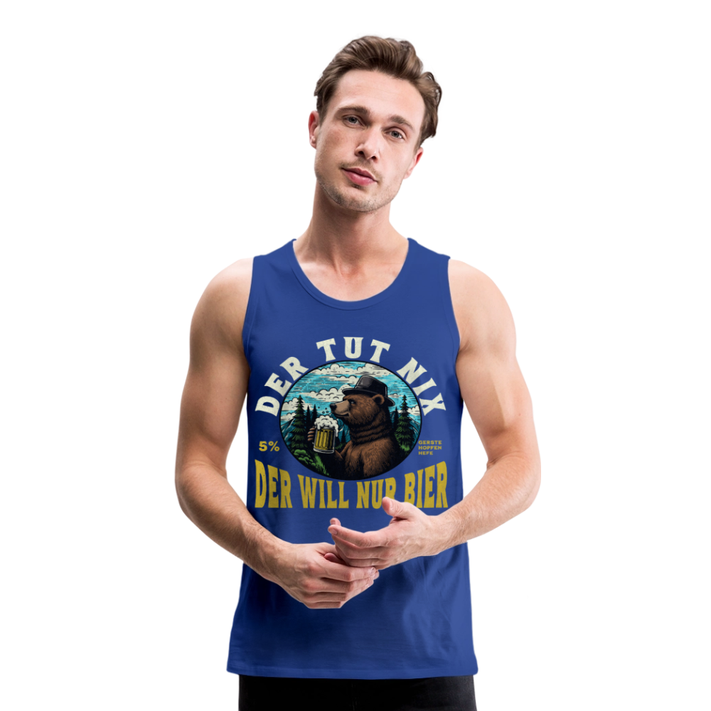 Der tut nix der will nur Bier Bär Herren Premium Tank Top - Königsblau