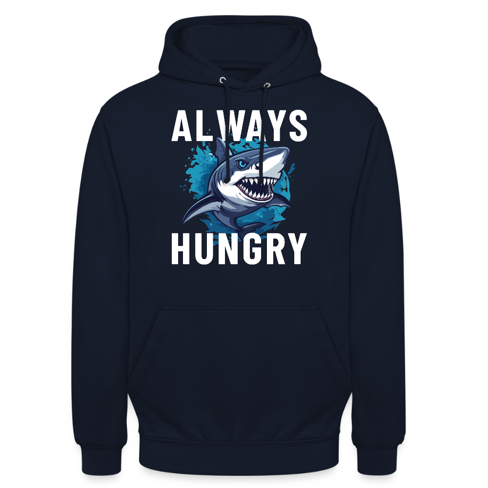Always hungry shark Unisex Hoodie - Navy