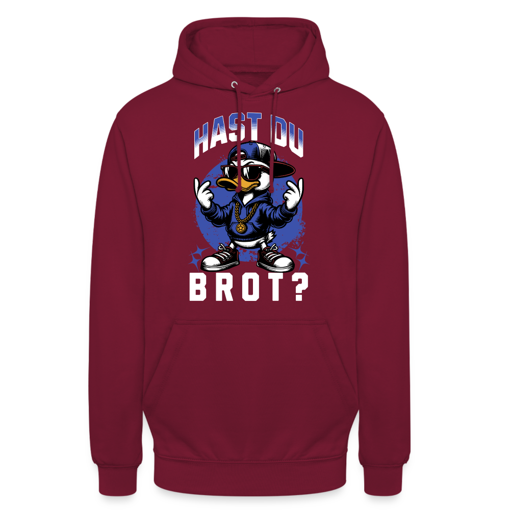 Hast du Brot? Ente Unisex Hoodie - Bordeaux