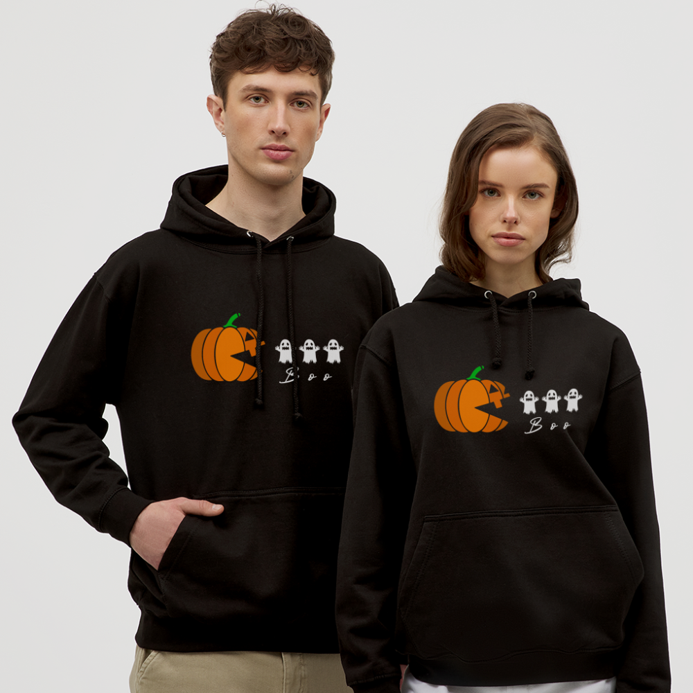 Pumpkin Haunt Halloween Kürbis und Geister Unisex Hoodie - Schwarz