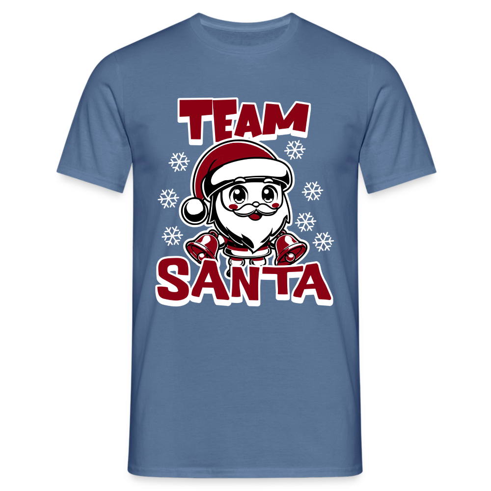 Team Santa Herren T-Shirt - Taubenblau 