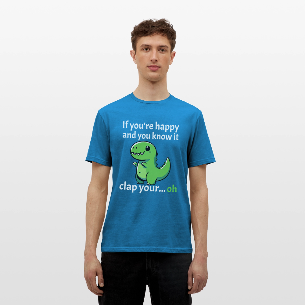 If you're happy and you know it clap your... Dino Herren T-Shirt - Royalblau